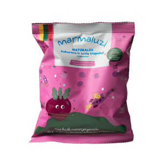 Kukurūzų ir lešių trapukai MARMALUZI su burokėliais, 30g, 30 g