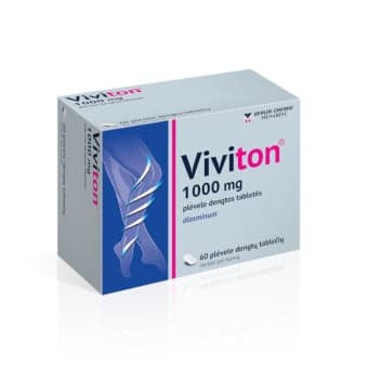 VIVITON, 1000 mg, plėvele dengtos tabletės, N60, plėvele dengtos tabletės, N60