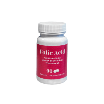 Bioaktyvi folio rūgštis 400 mcg, 90 tablečių