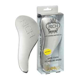 RICH antistatinis plaukų šepetys SILVER METALIC, 1 vnt.