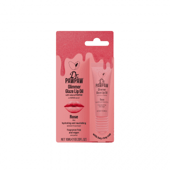 Dr.PAWPAW lūpų aliejus GLIMMER GLAZE ROSE, 10 ml