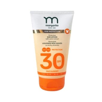 MARGARITA apsauginis losjonas nuo saulės su morkų ekstraktu, SPF 30, nuo 3 m., 150 ml