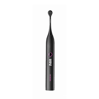CURAPROX elektrinis dantų šepetėlis su balinančiomis galvutėmis HYDROSONIC BLACK IS WHITE, 1 vnt.