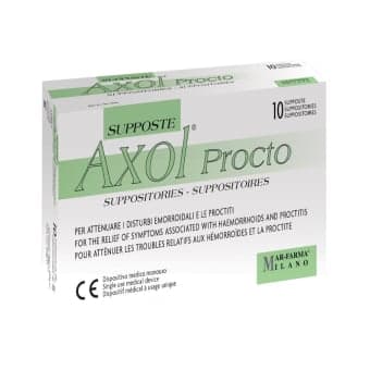 AXOL PROCTO tiesiosios žarnos žvakutės, 10 vnt.