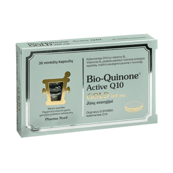 PHARMA NORD BIO-QUINONE ACTIVE Q10 GOLD, 100 MG, 30 minkštų kapsulių