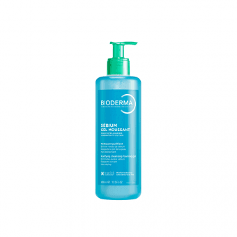 BIODERMA švelnus gelinis prausiklis riebiai, mišriai odai, SÉBIUM GEL MOUSSANT, 400 ml