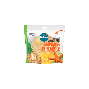 BALMY plaušinė su muilo gabaliukais MANGO & PINEAPPLE, 1 vnt.