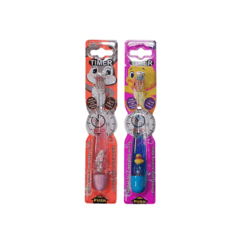 Dantų šepetėlis ANIMAL FRIENDS Timer 3-6 m. vaikams Twinklers, 1 vnt.