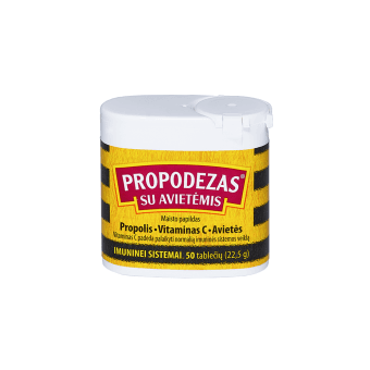 PROPODEZAS su avietėmis, 50 tablečių
