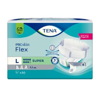 TENA sauskelnės FLEX SUPER, L dydis, 30 vnt.