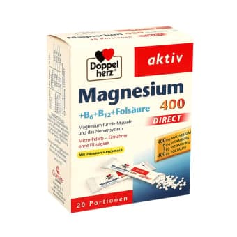 DOPPELHERZ MAGNESIUM 400 DIRECT, 20 pakelių