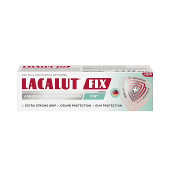 LACALUT ypač stiprus fiksuojamasis kremas FIX, šviežių mėtų skonio, 40 g
