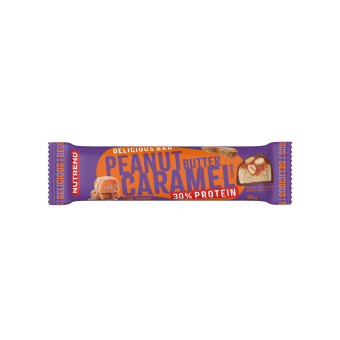 NUTREND Delicious bar riešutų sviesto ir karamelės skonio, 50 g