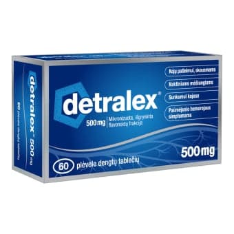 DETRALEX, 500 mg, plėvele dengtos tabletės, N60