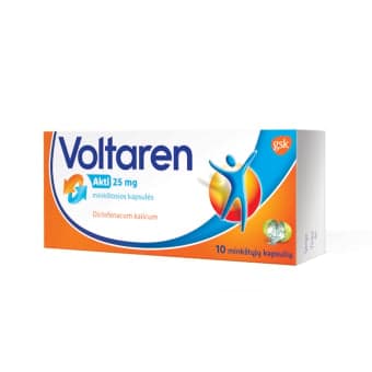 Voltaren Akti, 25mg, minkštosios kapsulės, N10