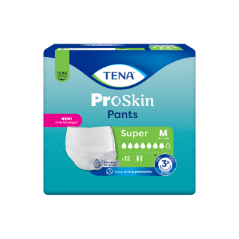 TENA sauskelnės kelnaitės PANTS SUPER, M dydis, 12 vnt.