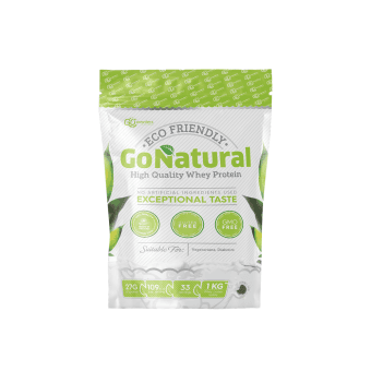 GO POWDERS išrūgų baltymai GO NATURAL, sausainių skonio, 1 kg