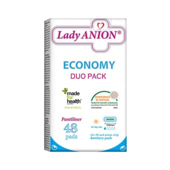 LADY ANION kasdieniai įklotai su anijonų juostele DUO PACK, 48 vnt.