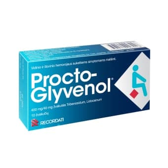PROCTO-GLYVENOL, 400mg/40mg, Žvakutės, N10