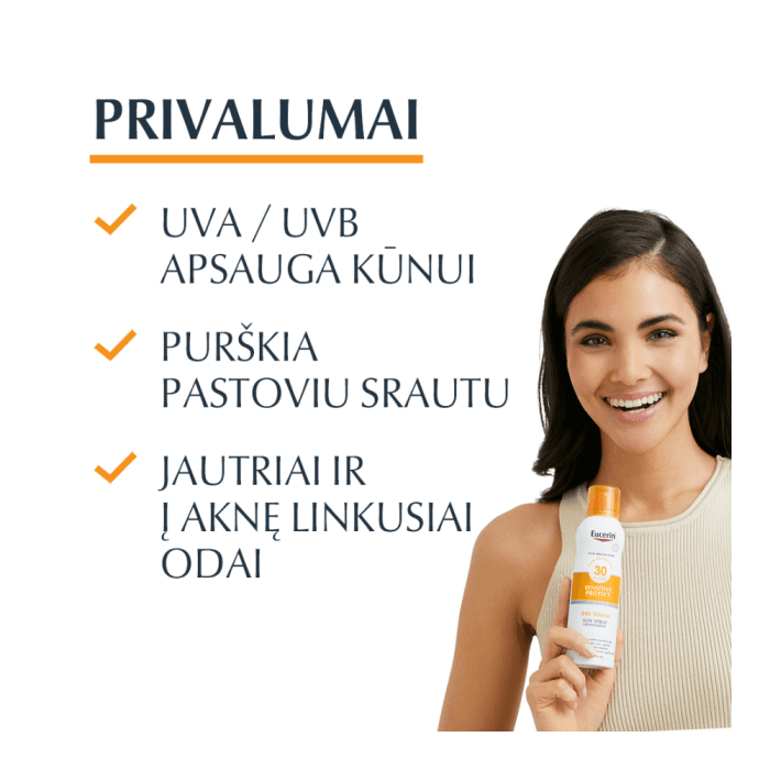 EUCERIN purškalas nuo saulės OIL CONTROL DRY TOUCH, SPF 30, 200 ml-1