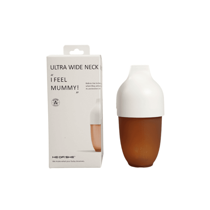 HE OR SHE buteliukas ULTRA WIDE NECK, 240 ml, nuo 6 mėn., balta spalva, 1 vnt.-2