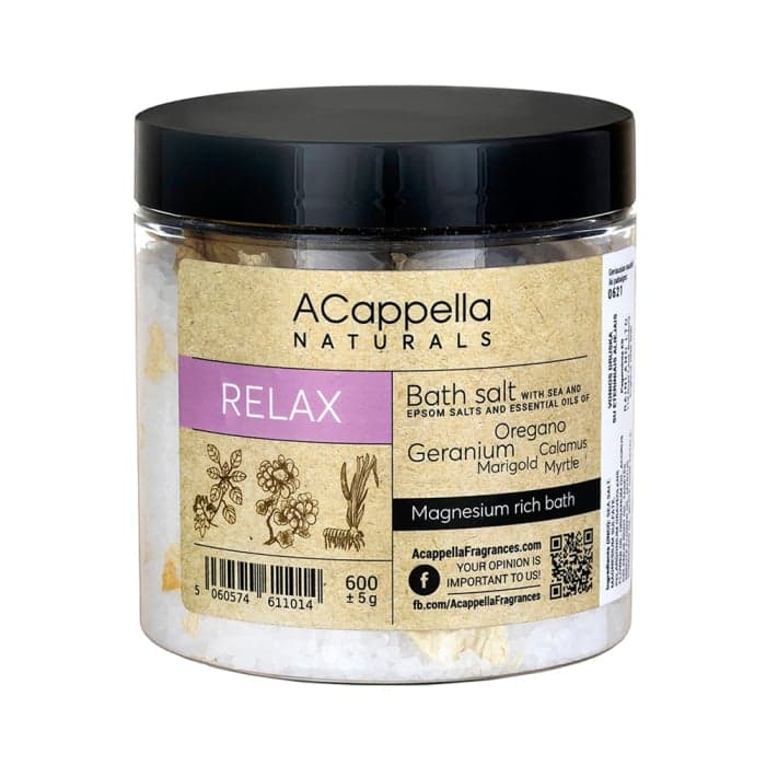 ACAPPELLA NATURALS vonios druska RELAX, 600 g