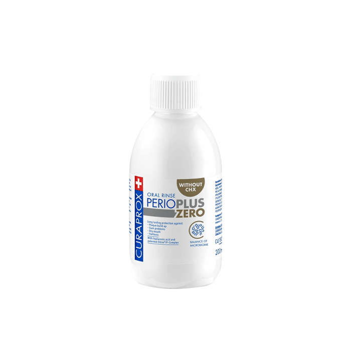CURAPROX burnos skalavimo skystis Perio plus Zero be CHX, 200 ml-1