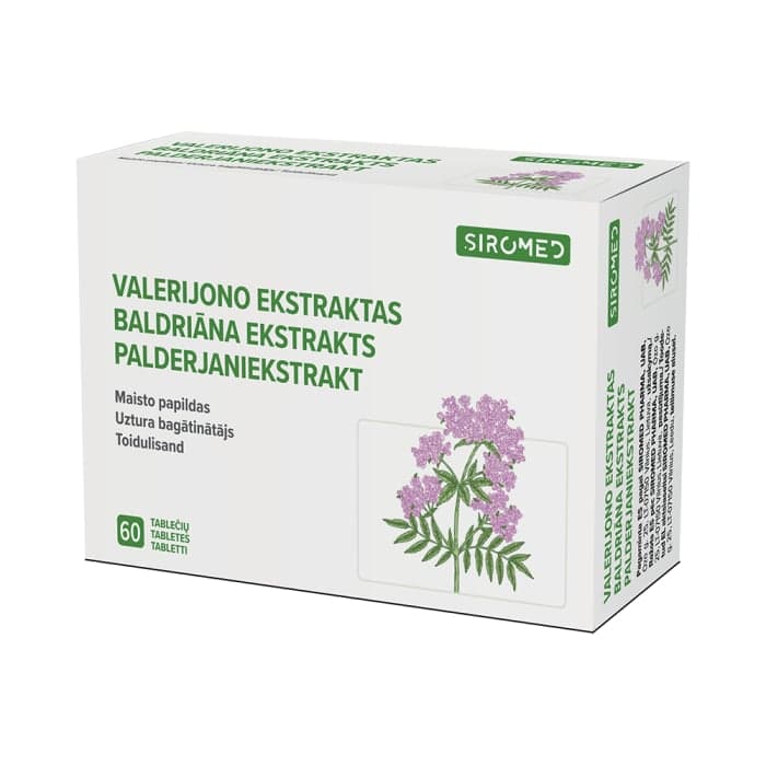 SIROMED valerijono ekstraktas, 60 tablečių-1