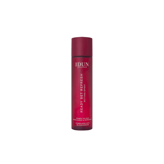 IDUN Minerals daugiafunkcinė veido dulksna su niacinamidu READY SET REFRESH, 100 ml