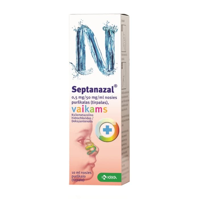 Septanazal 0,5 mg/50 mg/ml, vaikams, nosies purškalas (tirpalas), N1-1