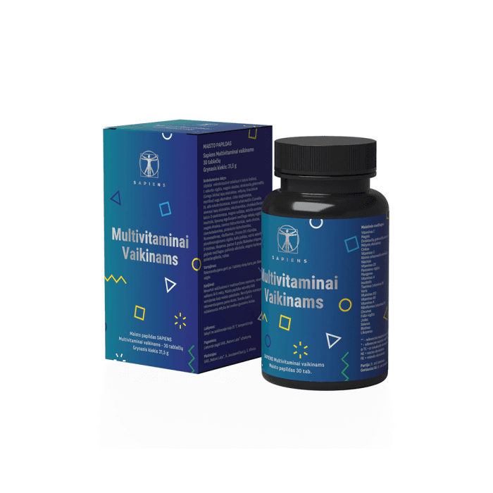SAPIENS multivitaminai vaikinams (paaugliams), 30 tablečių
