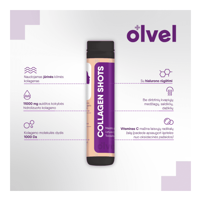 OLVEL COLLAGEN SHOTS, braškių skonio, 14 vnt.-1