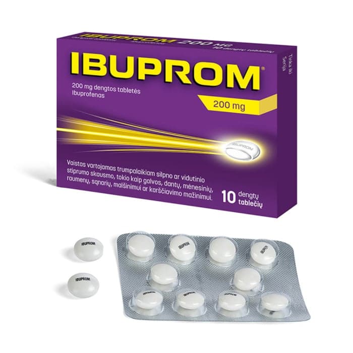 IBUPROM, 200mg, dengtos tabletės, N10-1