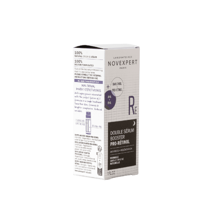 NOVEXPERT dvejopo poveikio serumas su bakučioliu, proretinoliu ir 10 % AHA, PHA rūgštimis, 30 ml-2