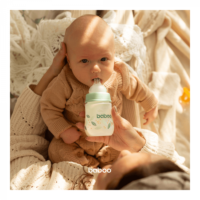 BABOO® antikolinis maitinimo buteliukas, 180 ml, 0+ mėn, Peachy Keen, 1 vnt.-1