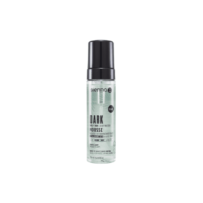 SIENNA-X skaidrios savaiminio įdegio putos su hialuronu, 190 ml