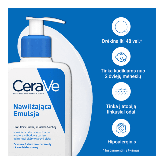 CERAVE drėkinamasis losjonas sausai ir labai sausai odai, 236 ml-2