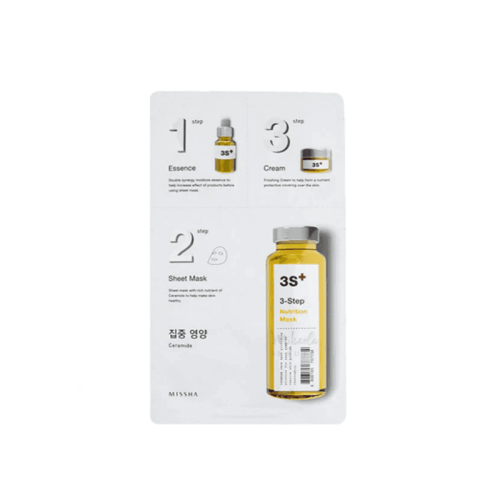 MISSHA 3 žingsnių kaukė, 3-Step Nutrition Mask, 1 vnt.