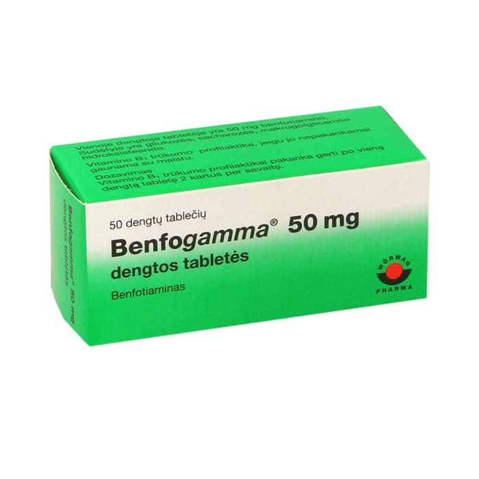 Benfogamma, 50mg, dengtos tabletės, N50