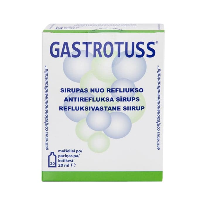 GASTROTUSS sirupas nuo refliukso, nuo 12 m., 20 maišelių-1