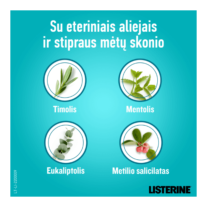 LISTERINE burnos skalavimo skystis COOLMINT, mėtų skonio, 500 ml-1