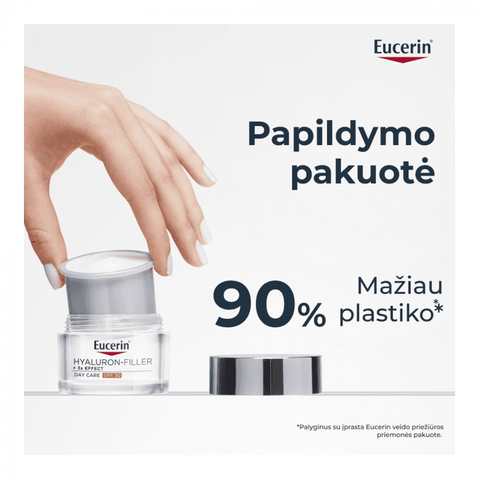 EUCERIN dieninis veido kremas HYALURON-FILLER+3x EFFECT SPF 30, papildymo pakuotė, 50 ml-2