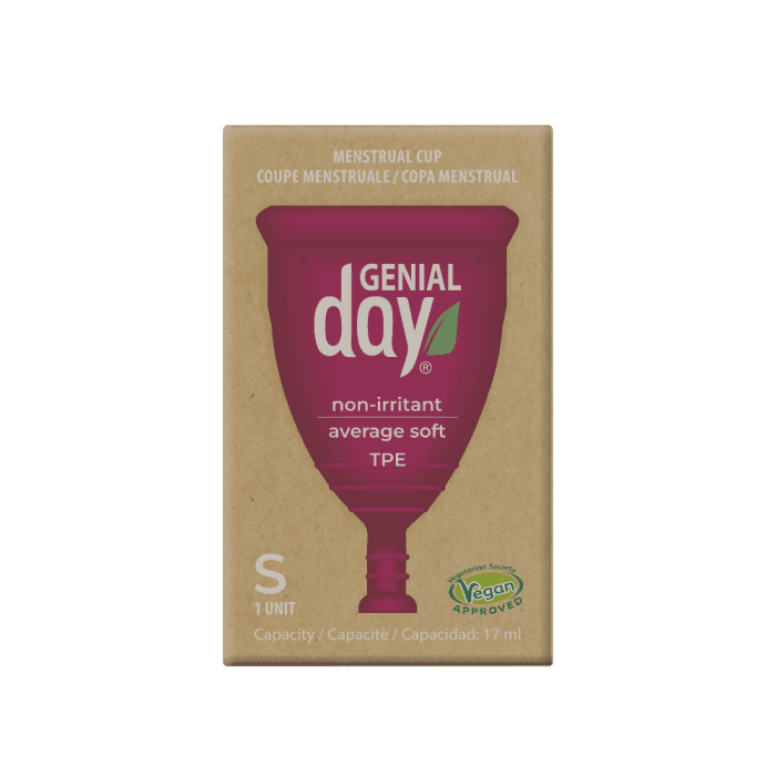 GENIAL DAY menstruacinė taurelė, S dydis, 1 vnt.