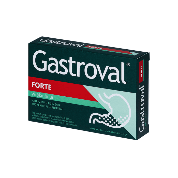 GASTROVAL FORTE, 12 kapsulių