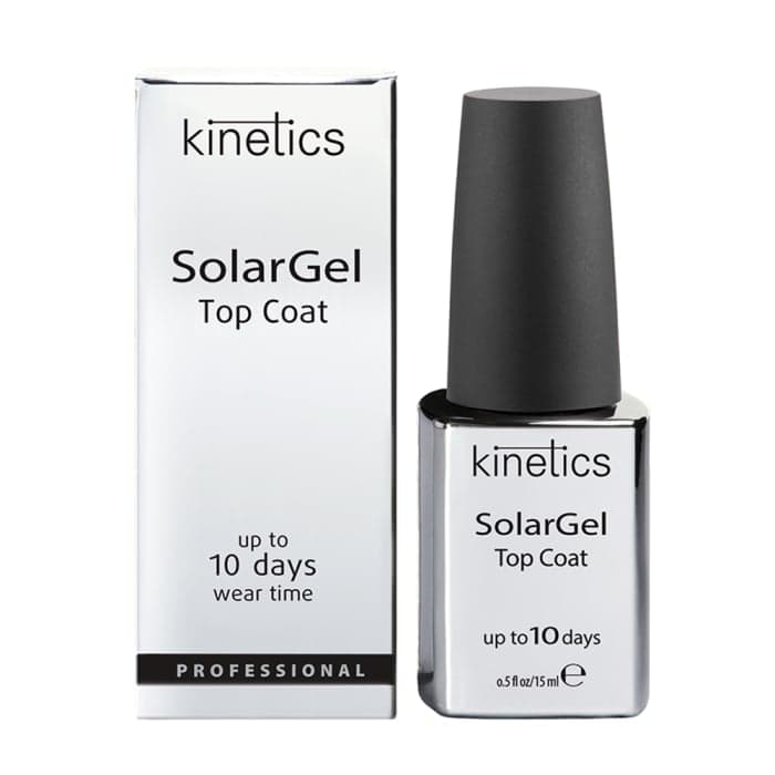KINETICS viršutinis nagų lako sluoksnis SOLAR GEL TOP COAT, 15 ml