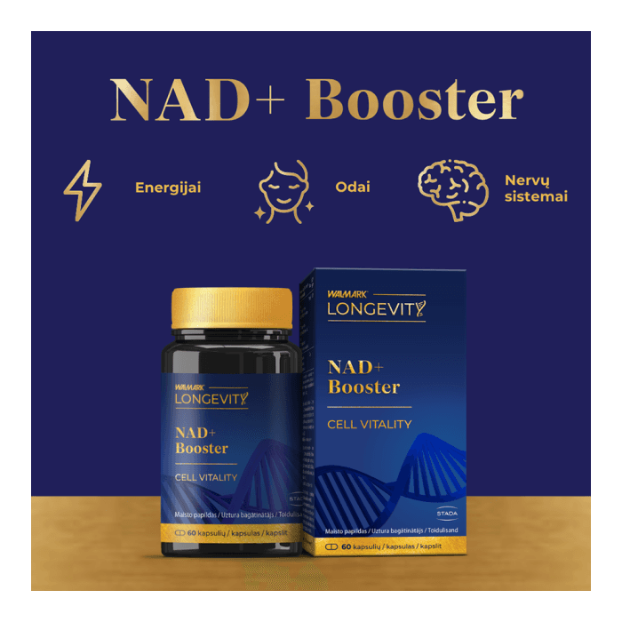 WALMARK LONGEVIT NAD+ Booster, 60 kapsulių-1
