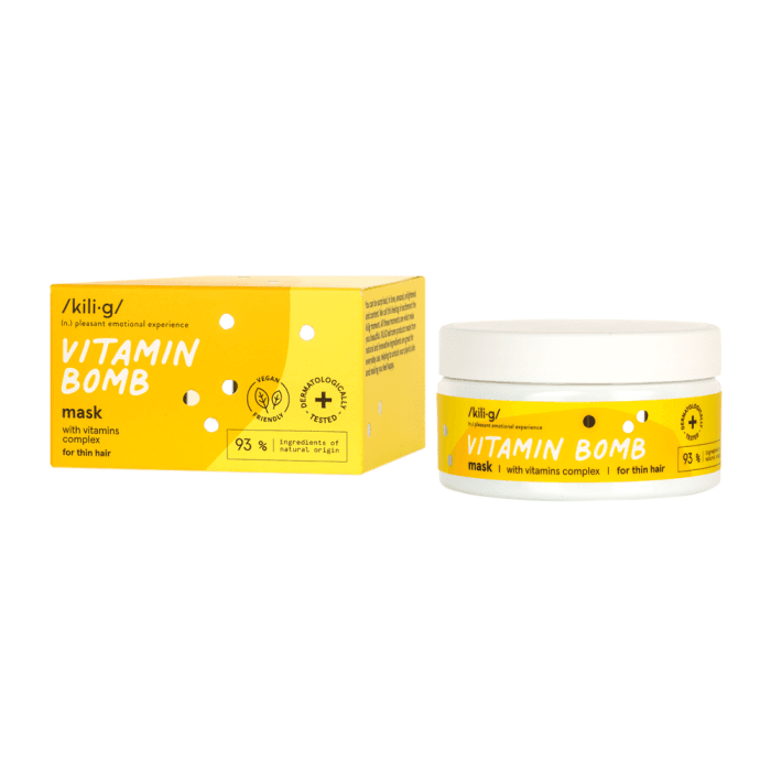 KILIG plaukus stiprinanti kaukė su vitaminų kompleksu VITAMIN BOMB, 200 ml
