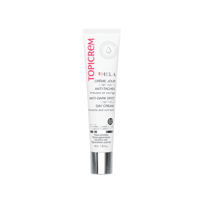 TOPICREM, skaistinamasis, šviesinamasis kremas SPF50, MELA, 50 ml