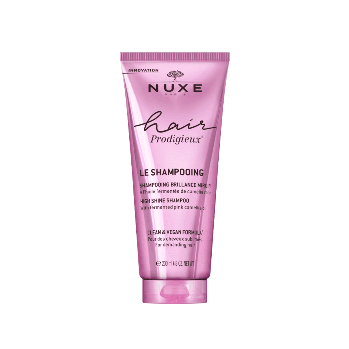 NUXE blizgesio suteikiantis šampūnas HAIR PRODIGIEUX, 200 ml