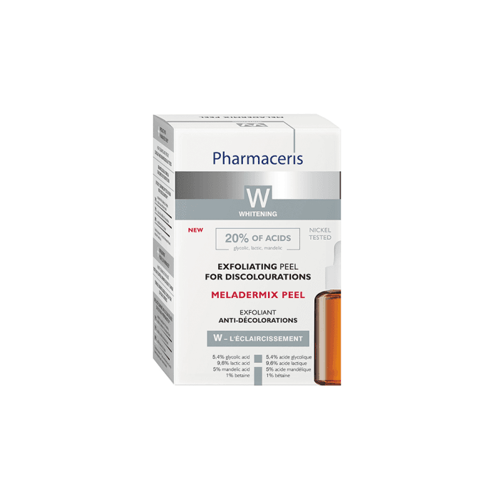 PHARMACERIS W 20 % šveitiklis nuo odos spalvos pakitimų MELADERMIX PEEL, 30 ml-1